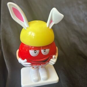 M&M's Red and Yellow Bunny Figurine Container